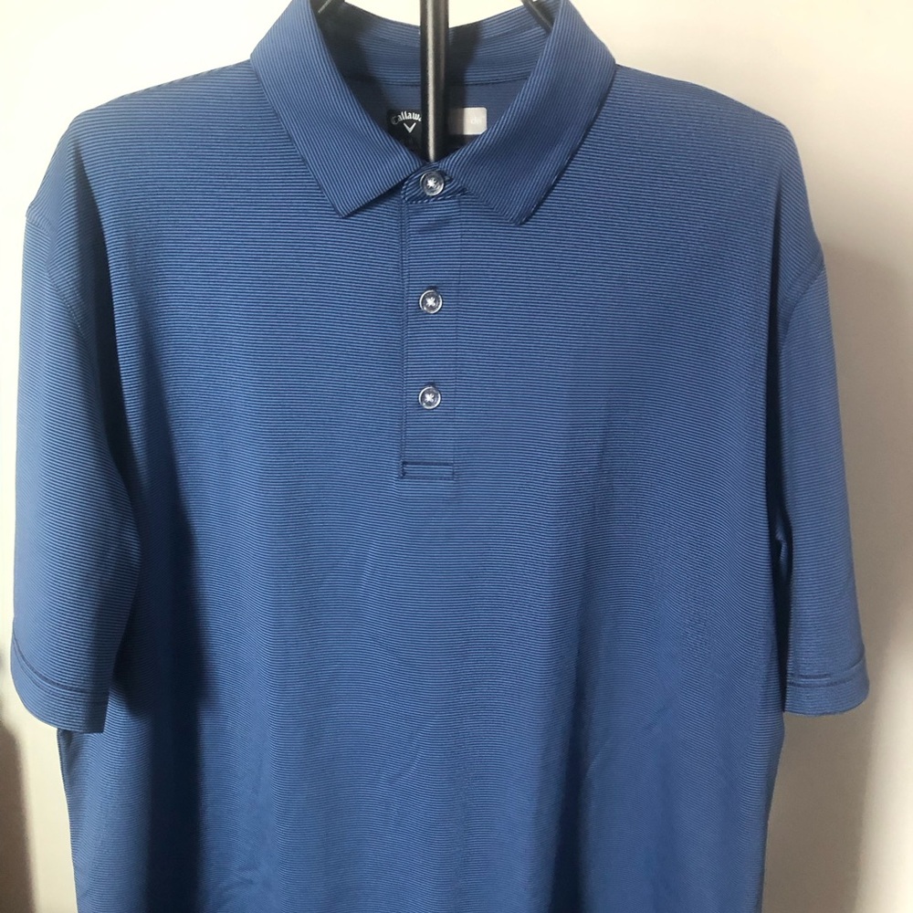 Callaway Navy Micro-Stripe Opti-Dri Polo